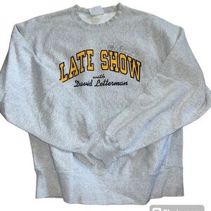 Vintage Autographed Late Show with David Letterman Men’s Sweatshir